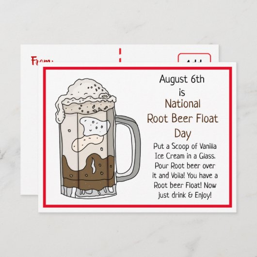 6威厳がある日はルートビールのフロート |レシピカード ポストカード (正面/裏面)