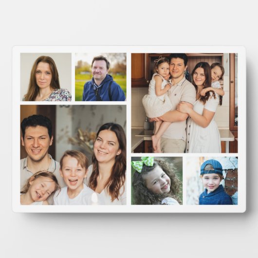6家族の写真モダンコラージュを作成 フォトプラーク (正面)