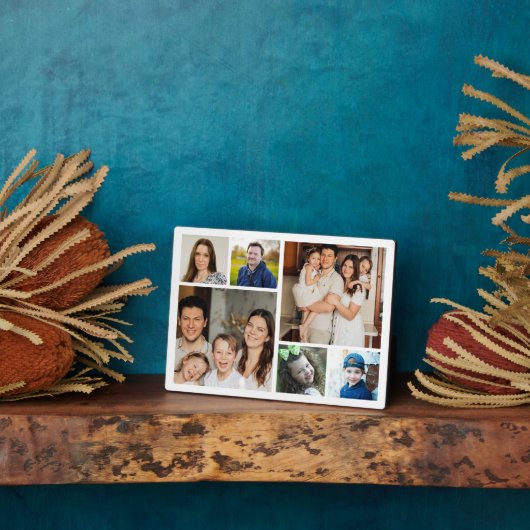 6家族の写真モダンコラージュを作成 フォトプラーク (側面)