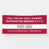 6'屋外または屋内ビニールバナーのカスタム看板 横断幕 (横)