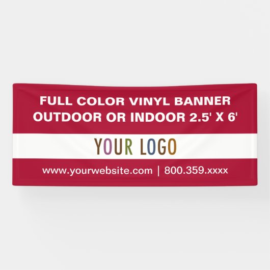 6'屋外または屋内ビニールバナーのカスタム看板 横断幕 (横)