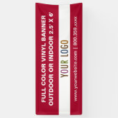 6'屋外または屋内ビニールバナーのカスタム看板 横断幕 (縦)