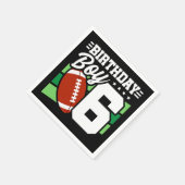 6年オールドサッカーパーティーテーマ6th誕生日ボーイ スタンダードカクテルナプキン (角)