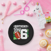 6年オールドサッカーパーティーテーマ6th誕生日ボーイ ペーパープレート (パーティー)