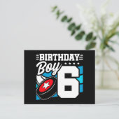 6年オールドホッケーパーティーテーマ第6誕生日ボーイ ポストカード (スタンド正面)