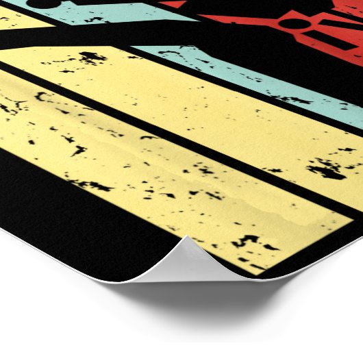 6年オールド空手誕生日ボーイガール6th誕生日K ポスター (角)