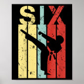 6年オールド空手誕生日ボーイガール6th誕生日K ポスター (正面)