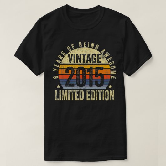 6年ギフトヴィンテージ2015年限定版6th tシャツ (デザイン正面)