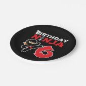 6年古空手忍者パーティーキッズ6誕生日 ペーパープレート (アングル)