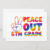 6年生お疲れさま タイダイ 案内状 (正面/裏面)