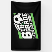 6年生のサッカー初日の学校復帰 横断幕 (縦)