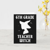 6年生の先生魔女おかしいハロウィーンの衣装Sc カード (黄色い花)