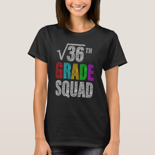 6年生の分隊の数学先生学生がSchに戻る Tシャツ (正面)