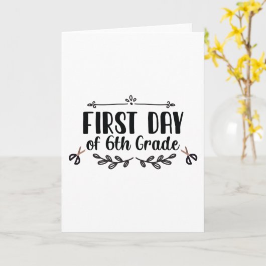 6年生の初日 カード (黄色い花)