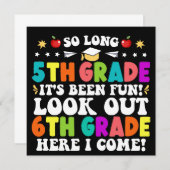 6年生の卒業を見据える長い5年生 案内状 (正面/裏面)