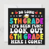 6年生の卒業を見据える長い5年生 案内状 (正面)