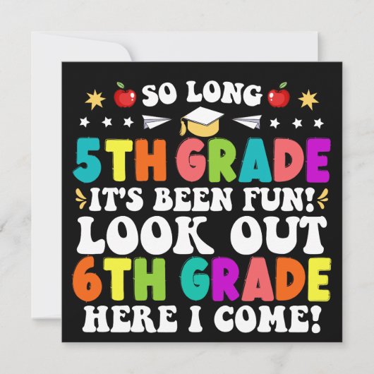 6年生の卒業を見据える長い5年生 案内状 (正面)