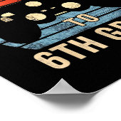 6年生の男の子の最初の日まで平準化されたヴィンテージ ポスター (角)