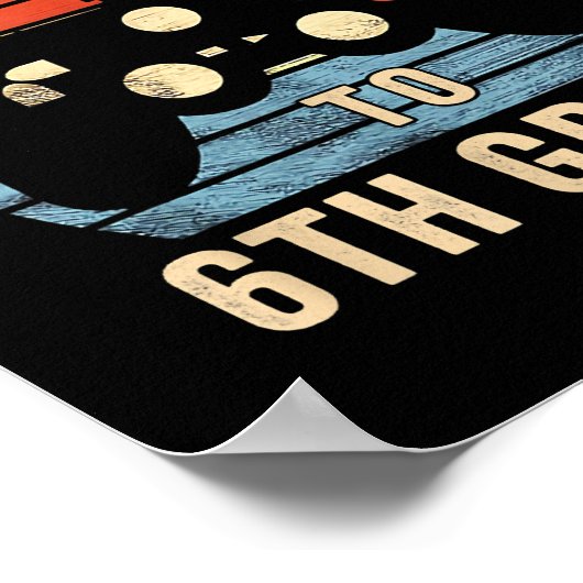 6年生の男の子の最初の日まで平準化されたヴィンテージ ポスター (角)