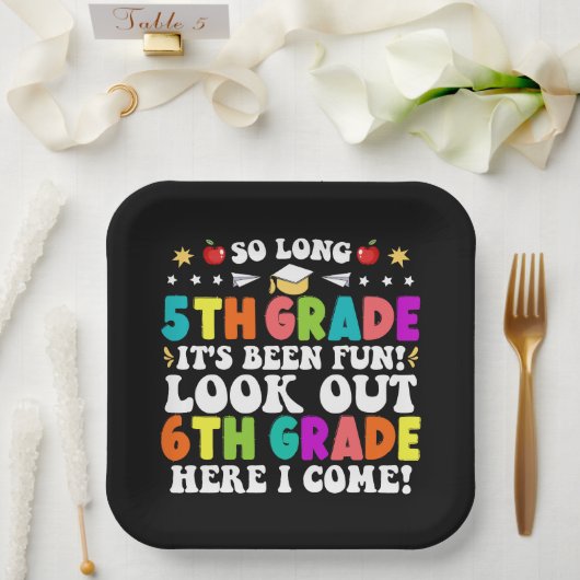 6年生の長い5年生ここで私は来 ペーパープレート (ウェディング)