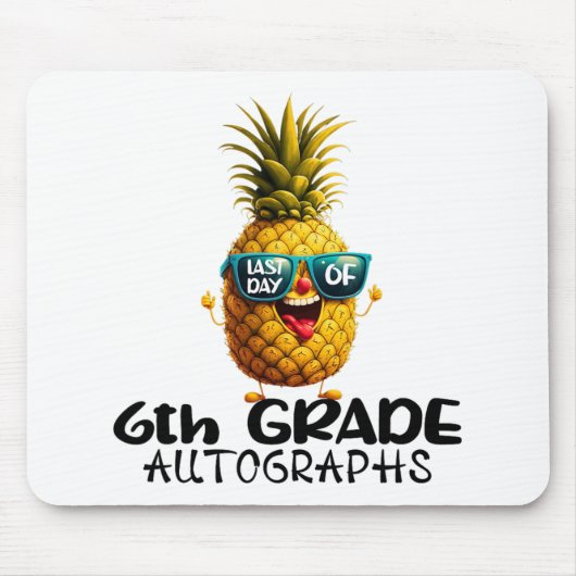 6年生オートグラフ卒業少年少女F マウスパッド (正面)
