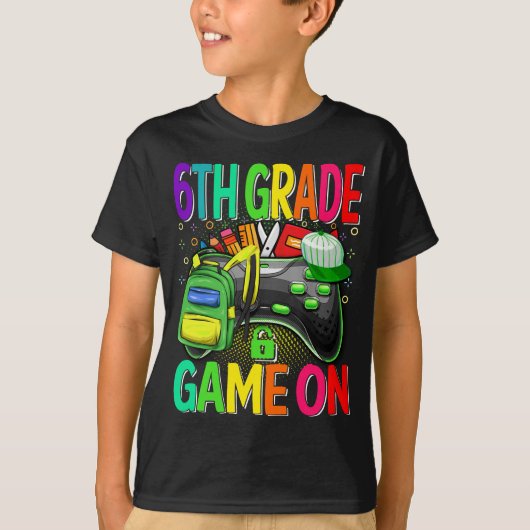 6年生ゲームオン新学期 Tシャツ (正面)