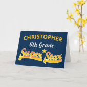 6年生スすごいタースクール卒業 カード (黄色い花)