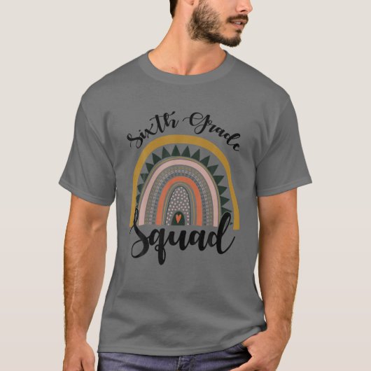 6年生スクワッド先生ボホレインボー Tシャツ (正面)