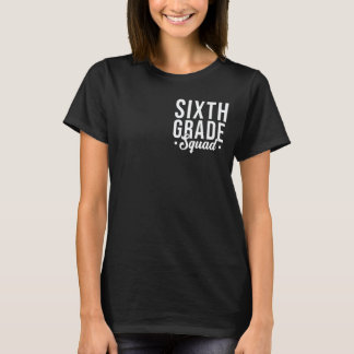 6年生スクワッド ポケットサイズの先生 学生 バック Tシャツ