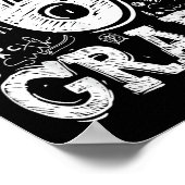 6年生タイポグラフィチーム子供先生戻る ポスター (角)