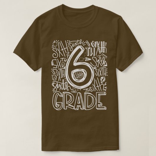 6年生タイポグラフィチーム6年生先生バック Tシャツ (デザイン正面)