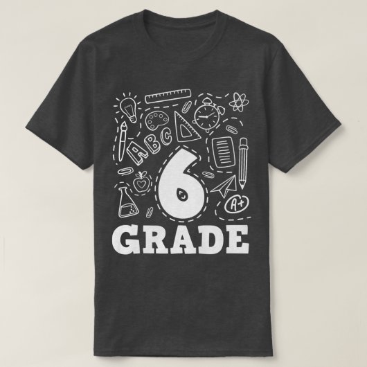 6年生タイポグラフィチーム6年生新学期 Tシャツ (デザイン正面)