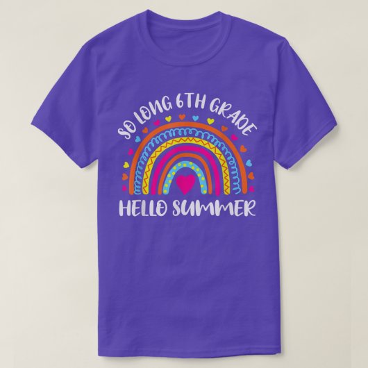 6年生ハローサマー先生生徒 Tシャツ (デザイン正面)