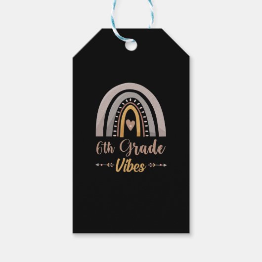 6年生ビーブレインボー6年生新学期 ギフトタグ (正面)
