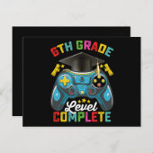 6年生レベル完全卒業ゲーミングゲーマー ポストカード (正面/裏面)