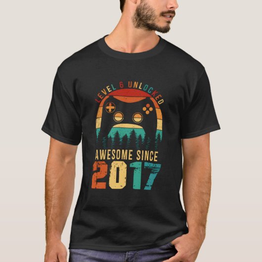 6年生レベル6解除ゲーマー息子 Tシャツ (正面)