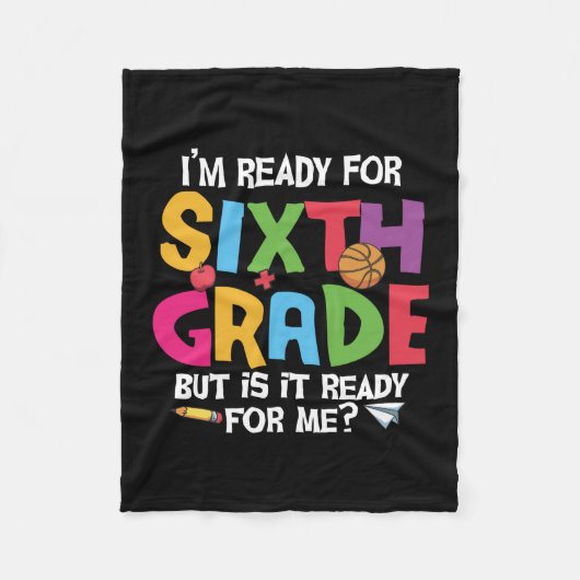 6年生先生準備完了 フリースブランケット (正面)