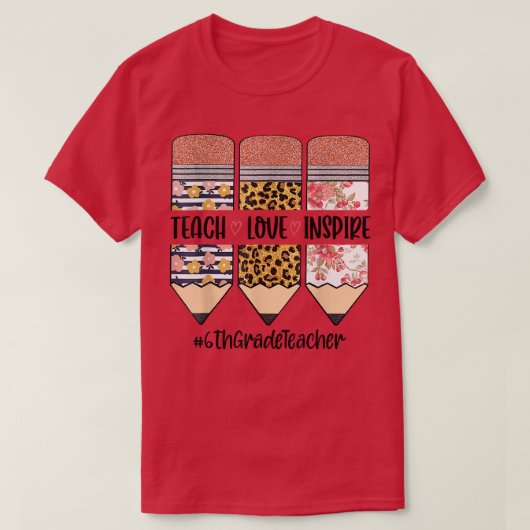 6年生担任 先生 新学期 学校に戻ろう 愛を教えよう 感動を Tシャツ (デザイン正面)