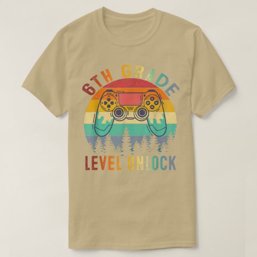 6年生新学期6年生レベルのロック解除 Tシャツ (デザイン正面)