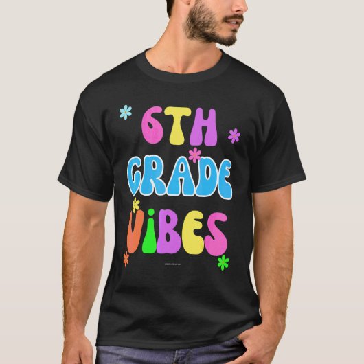 6年生 最初の学年気分 バックトゥスクール 生徒 先生 Tシャツ (正面)