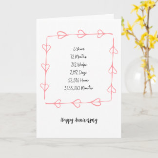 6年記念カード カード