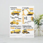 6建築トラック教室バレンタインカード レターヘッド (スタンド正面)