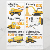 6建築トラック教室バレンタインカード レターヘッド (正面)