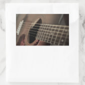 6弦アコースティックギター 長方形シール (バッグ)