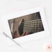 6弦アコースティックギター 長方形シール (封筒)