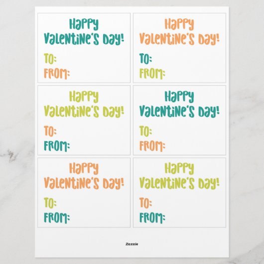 6恐竜キッズクラスルームのバレンタインデーのカード レターヘッド (裏面)