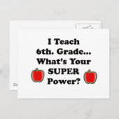 6教え日。等級 ポストカード (正面/裏面)