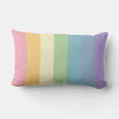 6文字の名前の虹の地球トーン雲 ランバークッション (裏面)