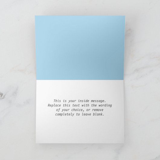 6文字の名前ハッピーバースデーカード カード (内部)