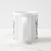 6文字の名前(おもしろいウサギ付き) ジャンボコーヒーマグカップ (裏面)